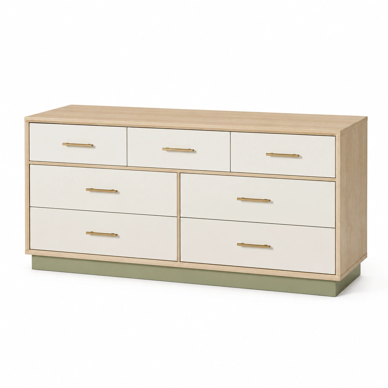 Cajonera de Madera con 6 Cajones y Patas de Madera