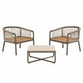 Conjunto de Jardín con Sillas y Mesa de Aluminio y Madera de Teca