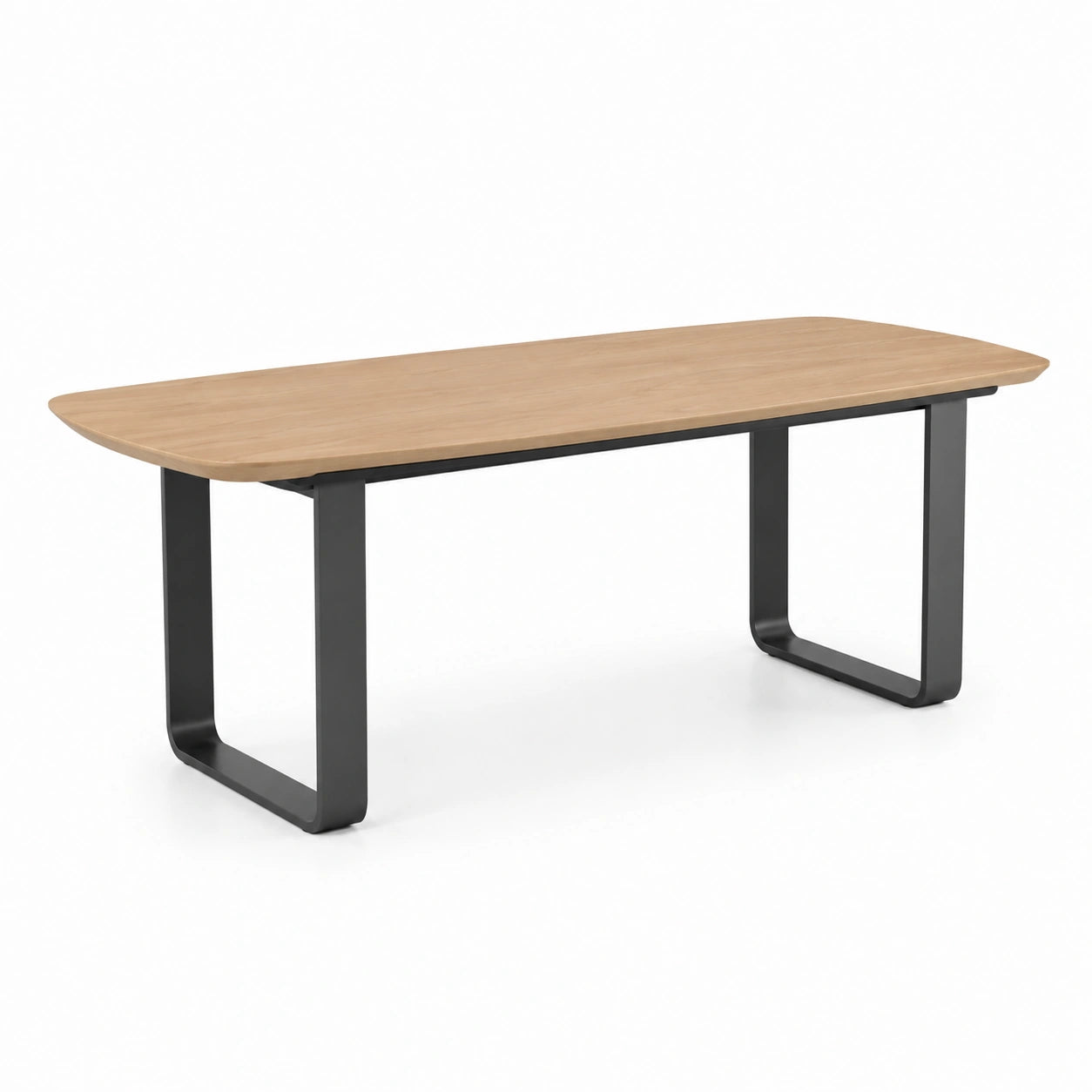 Mesa de comedor de mármol y acero