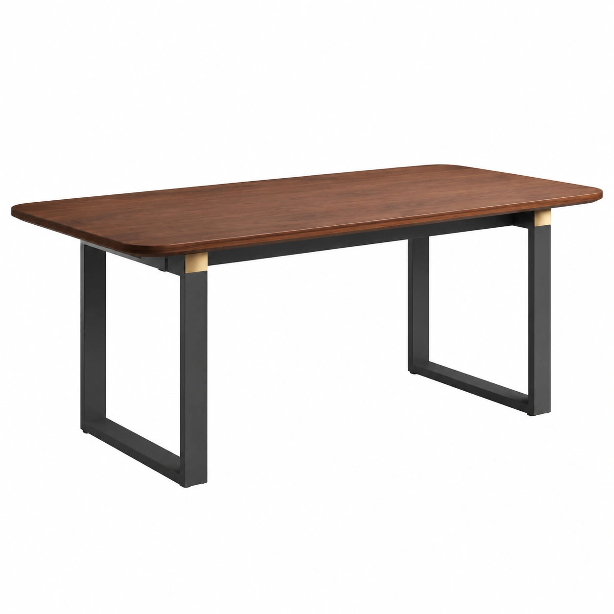 Mesa de comedor ovalada de mármol y madera con soporte de latón 200x100x75 cm