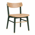 Silla de comedor de nogal y metal negro 80x50x50 cm
