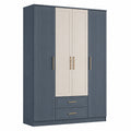 Armario de Madera MDF con Puertas y Cajones, 180x90x50 cm