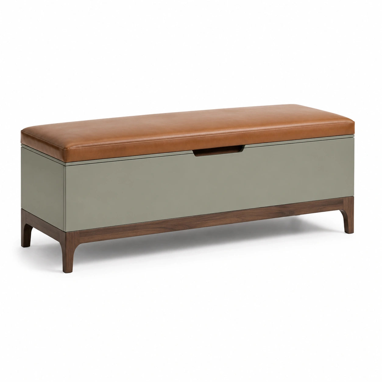 Banco de madera y MDF con asiento acolchado
